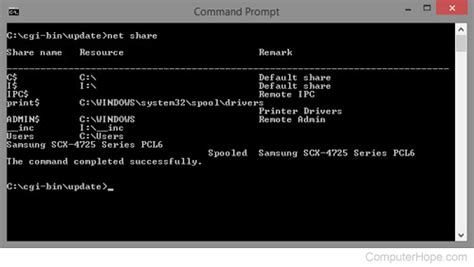 Net share permissions command line.  When you're finished on the network share enter the popd ...