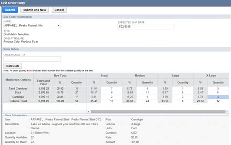 NetSuite Grid Order Entry