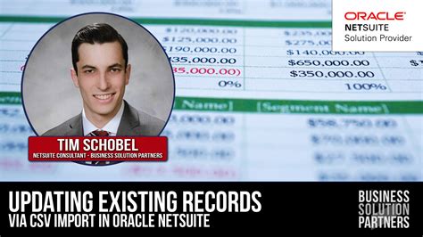 NetSuite Video Tutorial Updating Existing Records via CSV Import