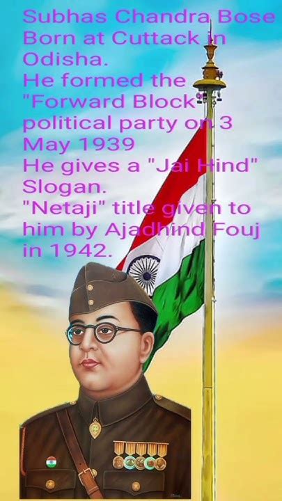 Netaji short biography