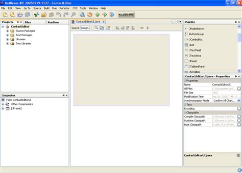 Netbeans gui full screen.  A quick look at the source view reveals that the IDE has created a p...