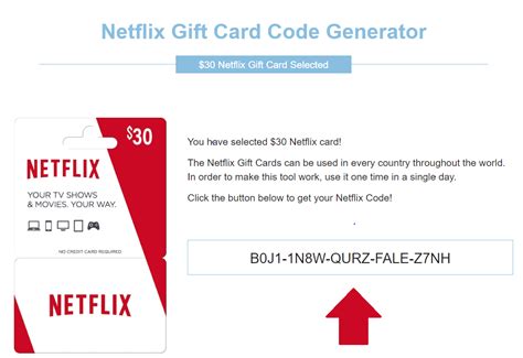 Netflix Gift Code Generator