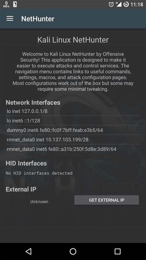 Nethunter terminal android.  5.  The full NetHunter experience requires a devices specific kern...