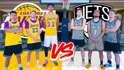 Nets vs. Lakers INSANE NBA Basketball Challenges - YouTube