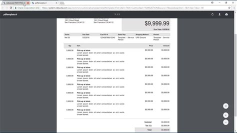 Netsuite Invoice Template