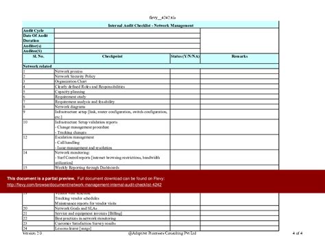 Network Audit Template
