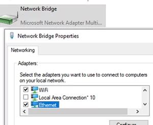 Network bridge connection error.  Right-click Network Bridge, and then click Properties. .  Br...