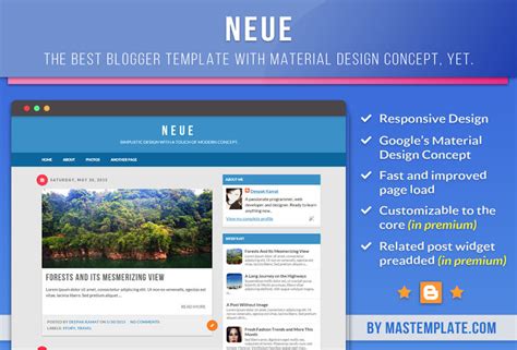Neue Material Design Blogger Template
