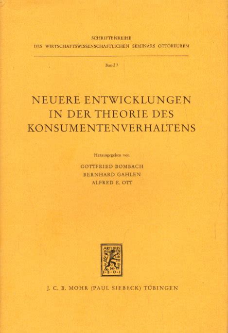 Neuere entwicklungen in der theorie des konsumentenverhaltens. - Studien zum lexikon als komponente einer deskriptiven grammatik.