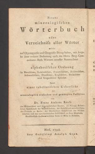 Neues mineralogisches wörterbuch, oder, verzeichniss aller wörter. - The world encyclopedia of cheese a guide to the worlds cheese with a feast of international dishes.