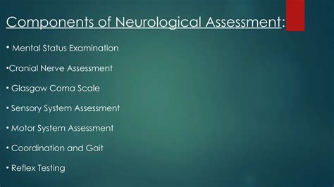 Neurological assessment ppt. ppt), PDF File (. This document provides deta...