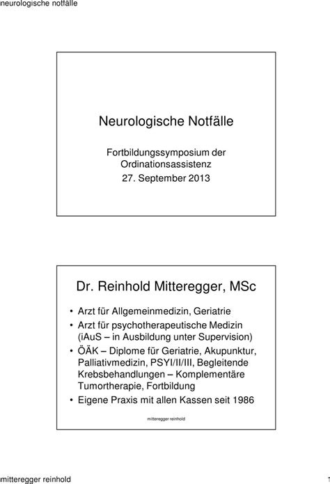 Neurologische Notfälle - PDF Free Download