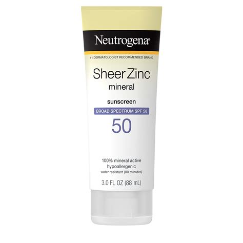 Neutrogena Sheer Zinc Oxide Dry-Touch Mineral Sunscreen Lotion, …