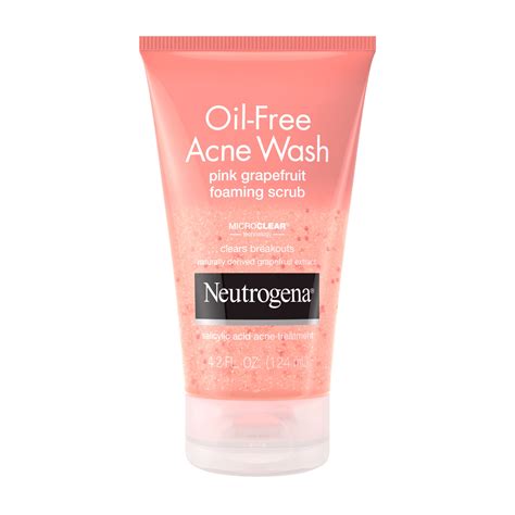 Neutrogena grapefruit face wash. Help treat breakouts while gently exfoliating your skin with Neutrogena Oil-Free Acne Face Wash Pink Grapefruit Foaming Scrub. Designed for acne-prone skin, this foaming facial scrub clears breakouts and blackheads. With MicroClear technology and maximum strength Salicylic Acid, this formula works to cut … 
