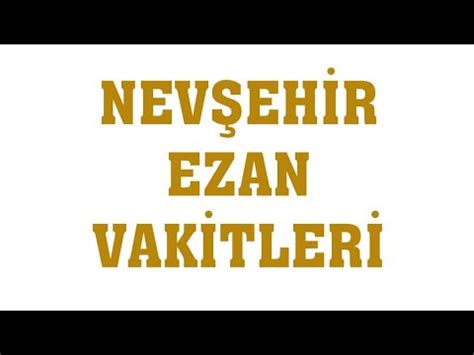 Nevşehir ezan