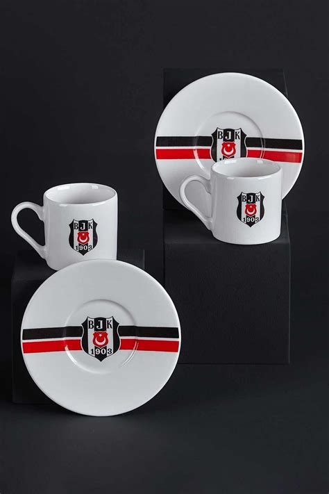 Neva N3423 Beşiktaş Lisanslı Çizgili 2'li Kahve Fincan Fiyatı.