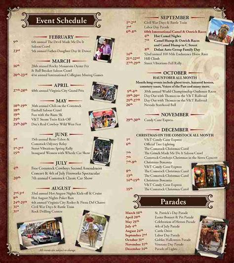 Nevada City Entertainment Calendar