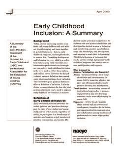 Nevada Early Childhood Inclusion Guidance Manual