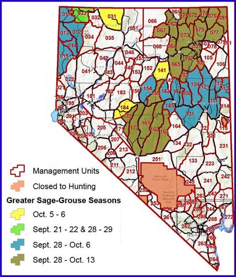 Nevada Hunting Unit Map Park Map