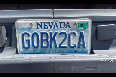 Nevada license plate that's short for 'Go back to California' is revoked by DMV