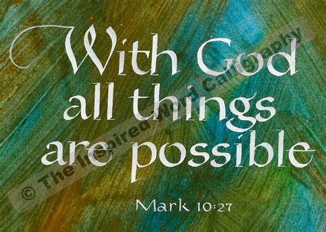 Never Be Discouraged With God All Things Are Possible