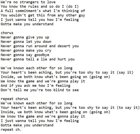 Never Gonna Give You Up by Rick Astley on Jango Radio | Video, Lyrics. Unlimited free Rick Astley music - Click to play Never Gonna Give You Up, Together Forever and whatever else you want! Richard Paul "Rick" Astley (pronounced /ˈrɪk ˈæstli/; born 6 February 1966) is a BRIT Award-winning.. 