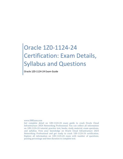 New 1Z0-1124-24 Exam Objectives