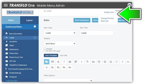 New Admin Features Transflo