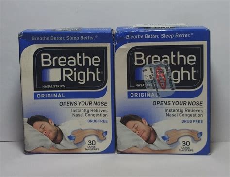 New Box of Breathe Right Original 30 Tan Large Nasal Strips