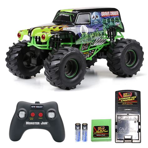 New Bright Grave Digger RC Body Shell 1:10 Scale 15" w/ Headlights …