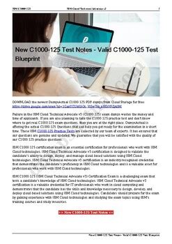 New C1000-125 Test Notes