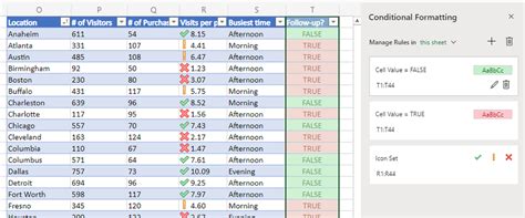 New Conditional Formatting experience in Excel for the web