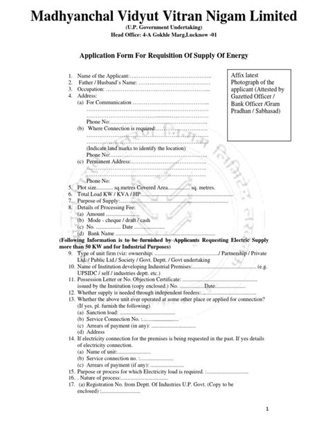 New Connection Application Form PDF Justice Crime & Violence
