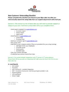 New Customer Onboarding Checklist Aljex Software