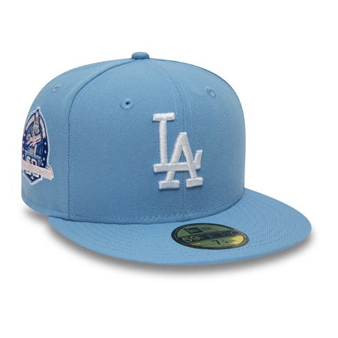 New Era LA Dodgers AOP Patches V2 59Fifty Fitted Hat Blue …