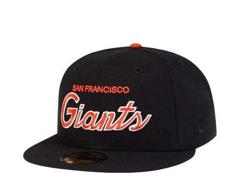 New Era San Francisco Giants Black Script Edition 59Fifty Fitted Hat