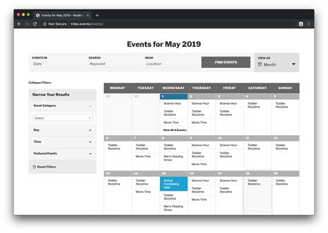 New Event Filters and Views for the Calendar