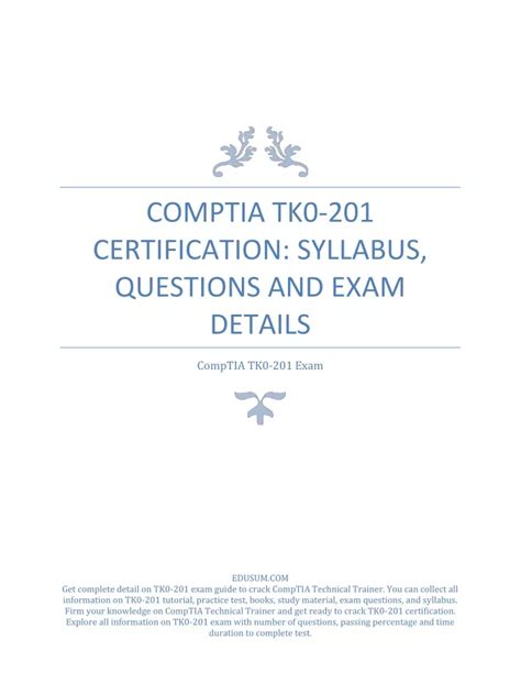 New Exam TK0-201 Materials