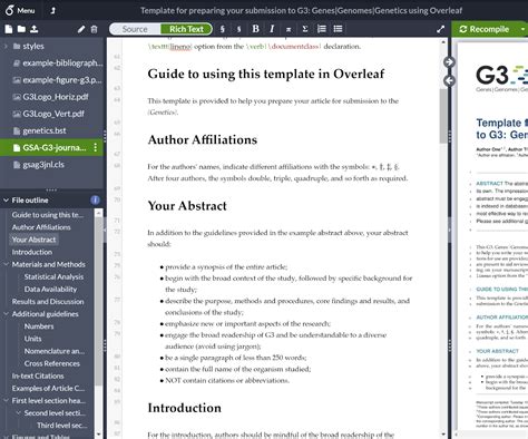New Feature File Outline is now available on Overleaf Overleaf