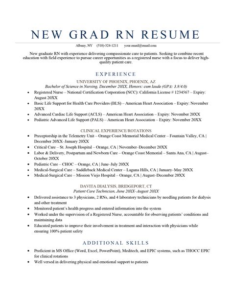 New Grad RN Resume [Sample & How to Write] Resume …