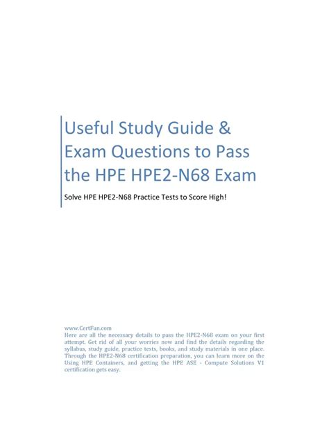 New HPE2-N68 Exam Cram