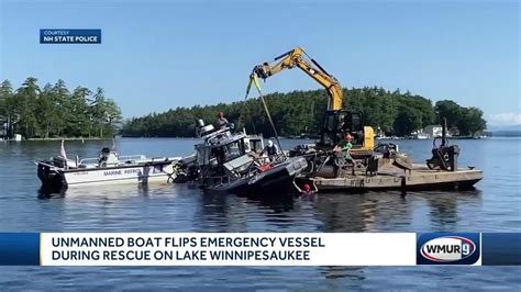 New Hampshire State Police boat capsizes, officers thrown overboard after Lake Winnipesaukee boat collision