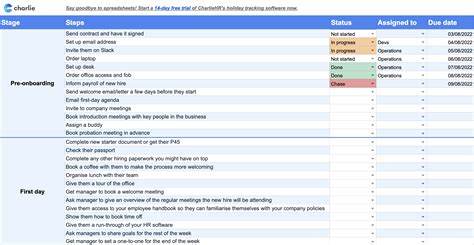 New Hire Onboarding Checklist 4 Excel Templates 2021