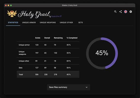 New Holy Grail tool with automatic progress tracking