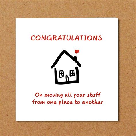 New Home card - moving house Moonpig