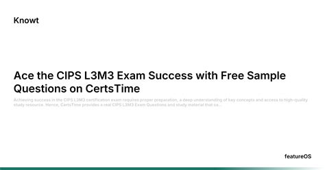 New L3M3 Exam Preparation