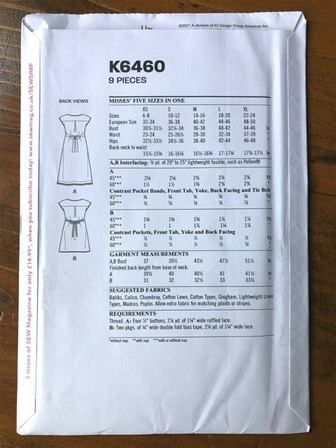 New Look K6460 Dress Pattern eBay