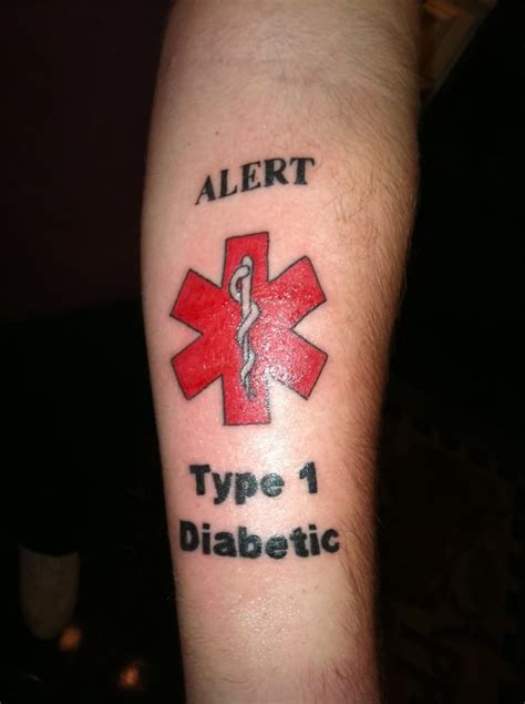 New My Medical Alert tattoo Type 1 Diabetic TattooMagz › Tattoo