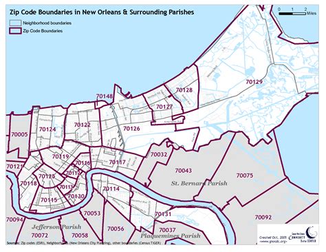 New Orleans Zip Code Map and List Epictourist Zip code map, Map