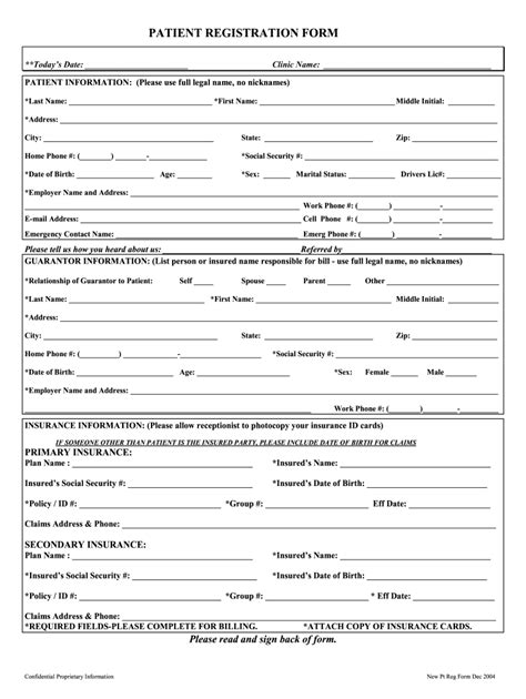 New Patient Registration Forms Fill Online Printable Fillable